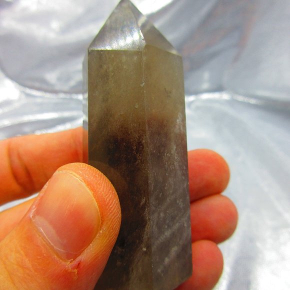Smoky Quartz Crystal Polished Tower Generator Crystal Meditation Tool - Picture 6 of 8